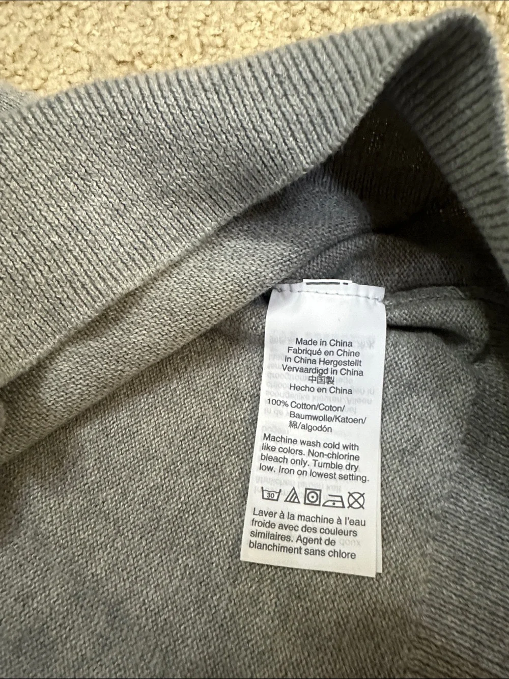 J. Crew Gray Quarter Zip Sweater